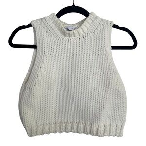 Zara Chunky Knit Sleeveless Sweater Vest Size M EUC